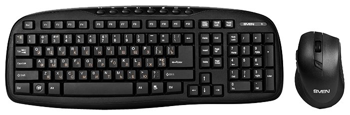 Клавиатура + мышь Sven KB-C3600W Black USB, беспроводная, USB, черный (SV-014742)
