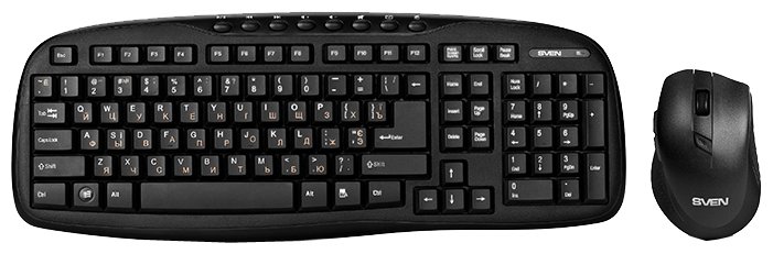 

Клавиатура + мышь Sven KB-C3600W Black USB, беспроводная, USB, черный (SV-014742), KB-C3600W Black USB