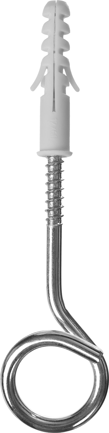 

Дюбель распорный 1.2 см x 6 см, полипропилен, с бортиком, шуруп-кольцо 8 мм x 13.5 см, серый, 15 шт., коробка, ЗУБР МАСТЕР (30695-12-60)