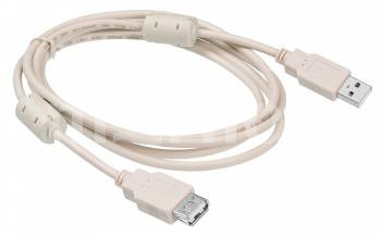 

Кабель-удлинитель USB(Am)-USB(Af), ферритовый фильтр, 1.8 м, серый, Buro (USB2.0-AM-AF-1.8M-MG)