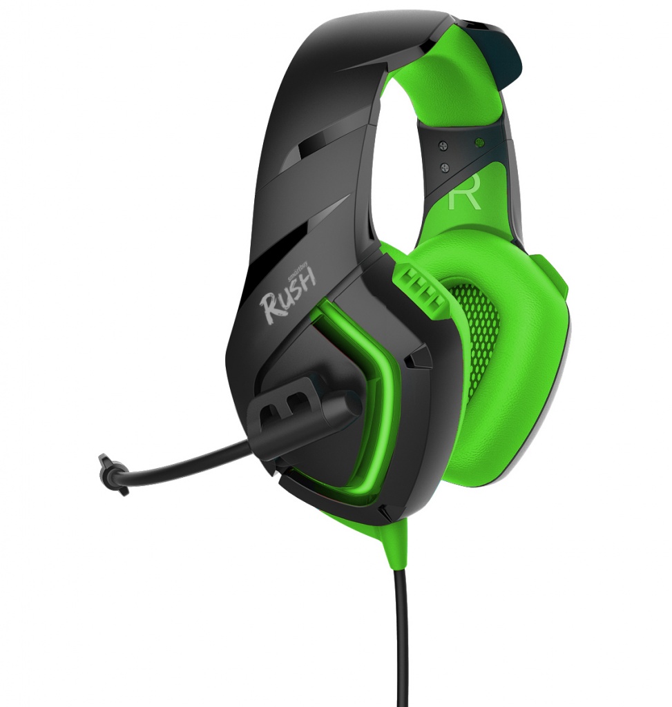 

Проводная гарнитура SmartBuy RUSH SKYTHE, 2xJack 3.5mm, черный/зеленый (SBHG-8600), RUSH SKYTHE