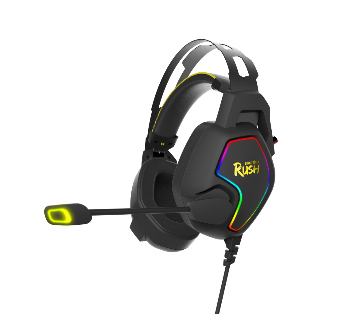 

Гарнитура SmartBuy RUSH AMBITION, 2 x jack 3.5 мм, черный/желтый (SBHG-6300), RUSH AMBITION