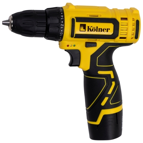 

Дрель-шуруповерт Kolner KCD 12L, аккумуляторный, 17 Н·м, 550 об/мин, 12V, 1.5 А·ч, Li-Ion, быстрозажимной патрон, 1кг, KCD 12L