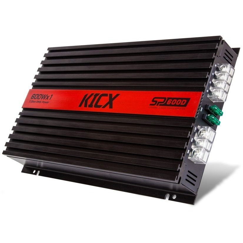 Автомобильный усилитель Kicx SP 600D, класс-D, 1x265 Вт 4 Ом, 1x450 Вт 2 Ом, 85 дБ, Bass Boost, ПДУ (2069045)