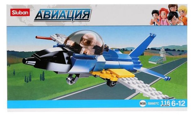 

Конструктор SLUBAN "Авиация: Учебный самолёт", деталей: 116 (M38-B0667C), "Авиация: Учебный самолёт"