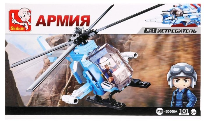 

Конструктор SLUBAN "Армия: Вертолёт-шпион", деталей: 101 (M38-B0666A), "Армия: Вертолёт-шпион"