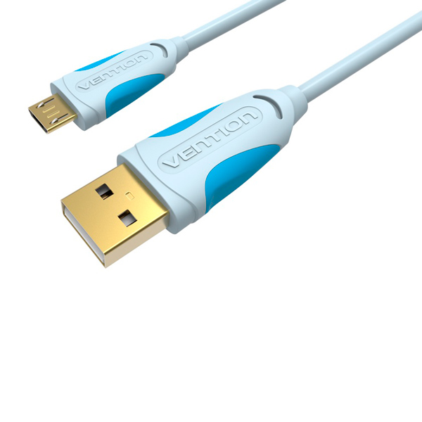 

Кабель Vention USB2.0(Am)-microUSB2.0(5 pin), 480 МБит/сек, экранированный, 2м, голубой (VAS-A04-S200)