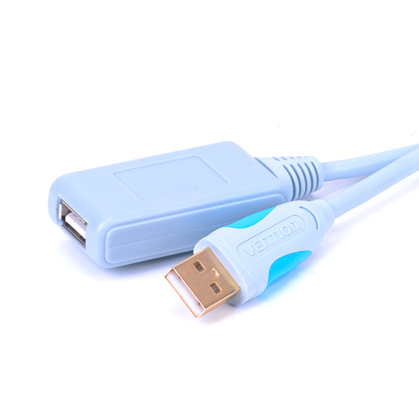 

Активный кабель Vention USB2.0(Am)-USB2.0(Af), с усилителем, 10м, голубой (VAS-C01-S1000)