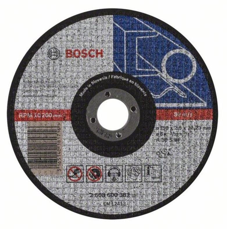 

Диск отрезной BOSCH Expert for Metal ⌀150ммx2.5мм x 22.2мм, прямой, по металлу, 1шт. (2608600382), Expert for Metal