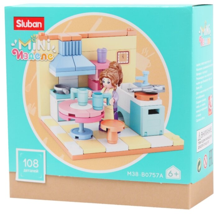 

Конструктор SLUBAN "Мини-комната: Кухня", деталей: 108 (M38-B0757A), "Мини-комната: Кухня"