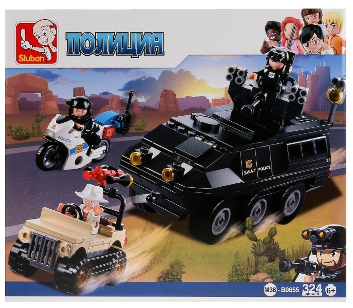 

Конструктор SLUBAN "Полиция: Бронемашина спецназа", деталей: 324 (M38-B0655), "Полиция: Бронемашина спецназа"