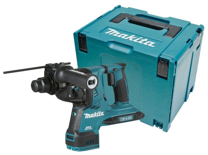 Перфоратор Makita DHR282ZJ, аккумуляторный, SDS-Plus, 2.8 Дж, 980 об/мин, 5000 уд/мин, 18V, Li-Ion, кейс, 3.7кг поставляется без аккумуляторов и зарядного устройства