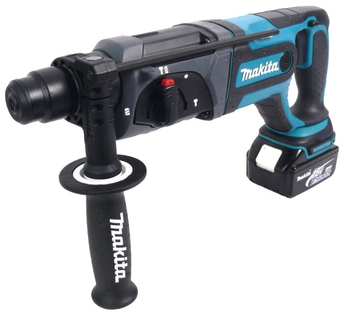 Перфоратор Makita DHR241RFE, аккумуляторный, SDS-Plus, 1.9 Дж, 1100 об/мин, 4000 уд/мин, 18V, 3 А·ч, Li-Ion, два акб, кейс, 3.5кг