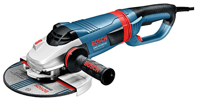 

УШМ (болгарка) BOSCH GWS 24-230 LVI, сетевая, 2400Вт, 230мм, 6500 об/мин, 5.5кг (0.601.893.F00), GWS 24-230 LVI