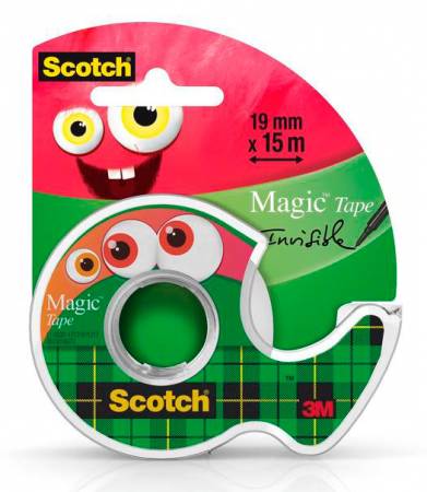

Клейкая лента канцелярская 1.9 см x 15 м односторонняя, мини-диспенсер, невидимый, 1 шт., 3M Scotch 8-1915D (7100154203), 8-1915D