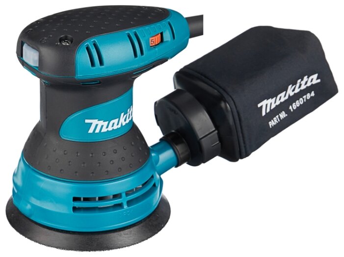 

Эксцентриковая шлифовальная машина Makita BO5031K, сетевая, 300Вт, 125мм, 12000 об/мин, 24000кол/мин, кейс, пылесборник, 1.3кг, BO5031K