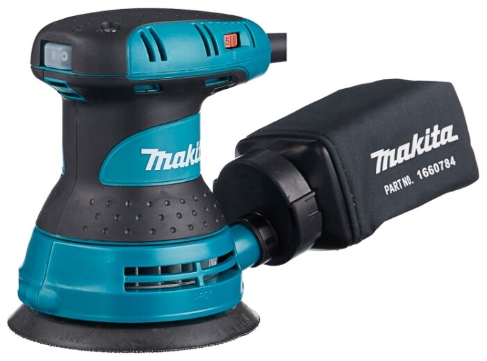 Эксцентриковая шлифовальная машина Makita BO5031, сетевая, 300Вт, 125мм, 12000 об/мин, 24000кол/мин, пылесборник, 1.3кг