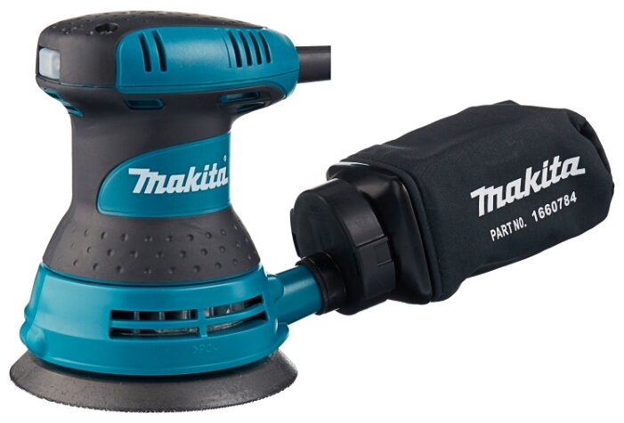 Эксцентриковая шлифовальная машина Makita BO5030K, сетевая, 300Вт, 125мм, 12000 об/мин, 24000кол/мин, кейс, пылесборник, 1.3кг