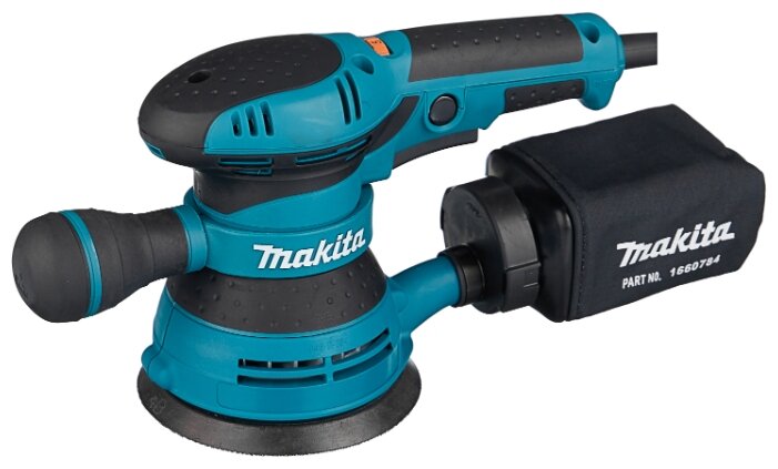 Эксцентриковая шлифовальная машина Makita BO5041K, сетевая, 300Вт, 125мм, 12000 об/мин, кейс, пылесборник, 1.4кг