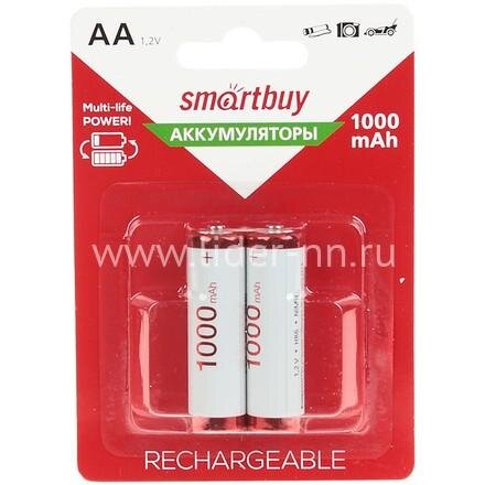 

Аккумулятор Smartbuy SBBR-2A02BL, AA, 1.2V 1 А·ч, 2 шт, SBBR-2A02BL