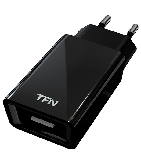 Сетевое зарядное устройство TFN TFN-WC1U1ABK, 1USB, 1A, черный