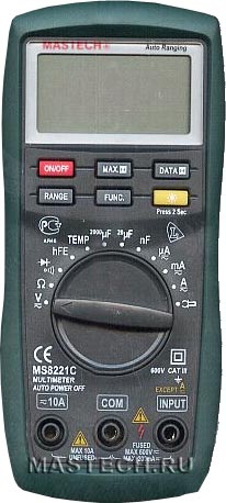 

Мультиметр MASTECH UNIVERSAL MS8221С (13-2056), MS8221С