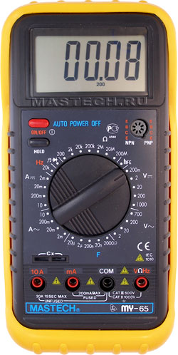 

Мультиметр MASTECH UNIVERSAL MY65 (13-2052), MY65