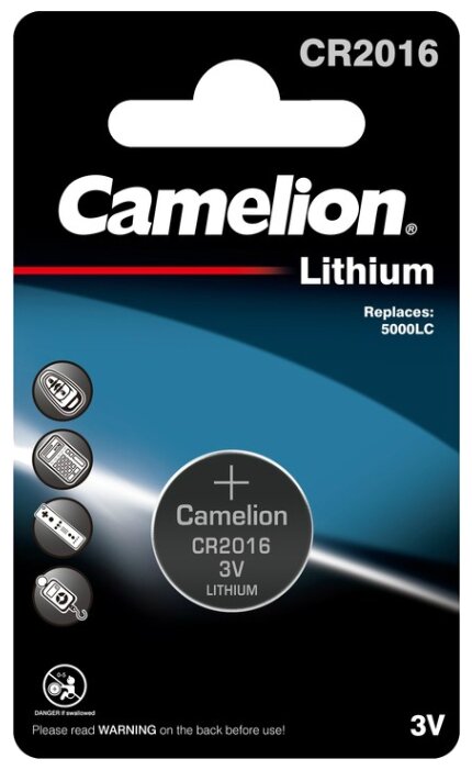 

Батарейка Camelion CR2016, CR2016, 3V, 1 шт