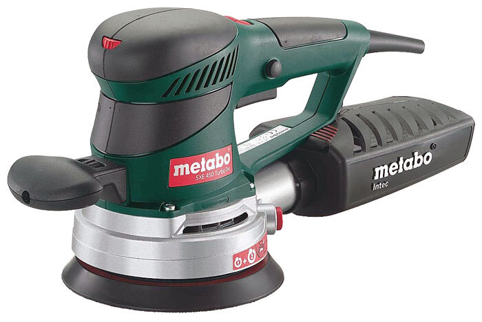 Эксцентриковая шлифовальная машина Metabo SXE 450 TurboTec, сетевая, 350Вт, 150мм, 13100 об/мин, пылесборник, 2.2кг (600129000)