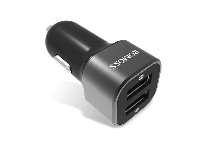 

Автомобильное зарядное устройство Romoss AM12, 2xUSB, 2.4А, черный (AM12-201-01), AM12