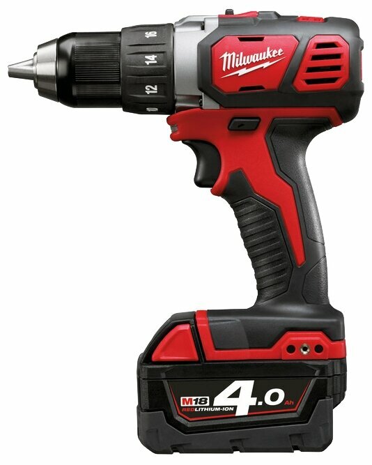 

Дрель-шуруповерт Milwaukee M18 BDD-402C, аккумуляторный, 50 Н·м, 1800 об/мин, 18V, 4 А·ч, Li-Ion, два акб, быстрозажимной патрон, кейс, 1.8кг (4933443565), M18 BDD-402C