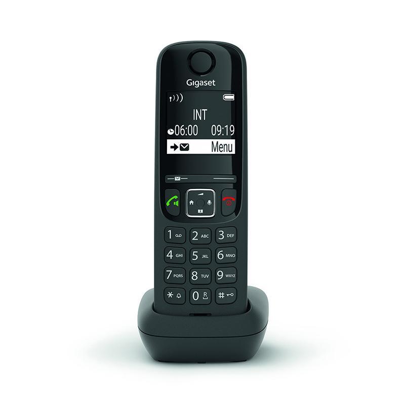 

Дополнительная трубка Gigaset AS690HX, DECT, АОН, черный (S30852-H2876-S301), AS690HX