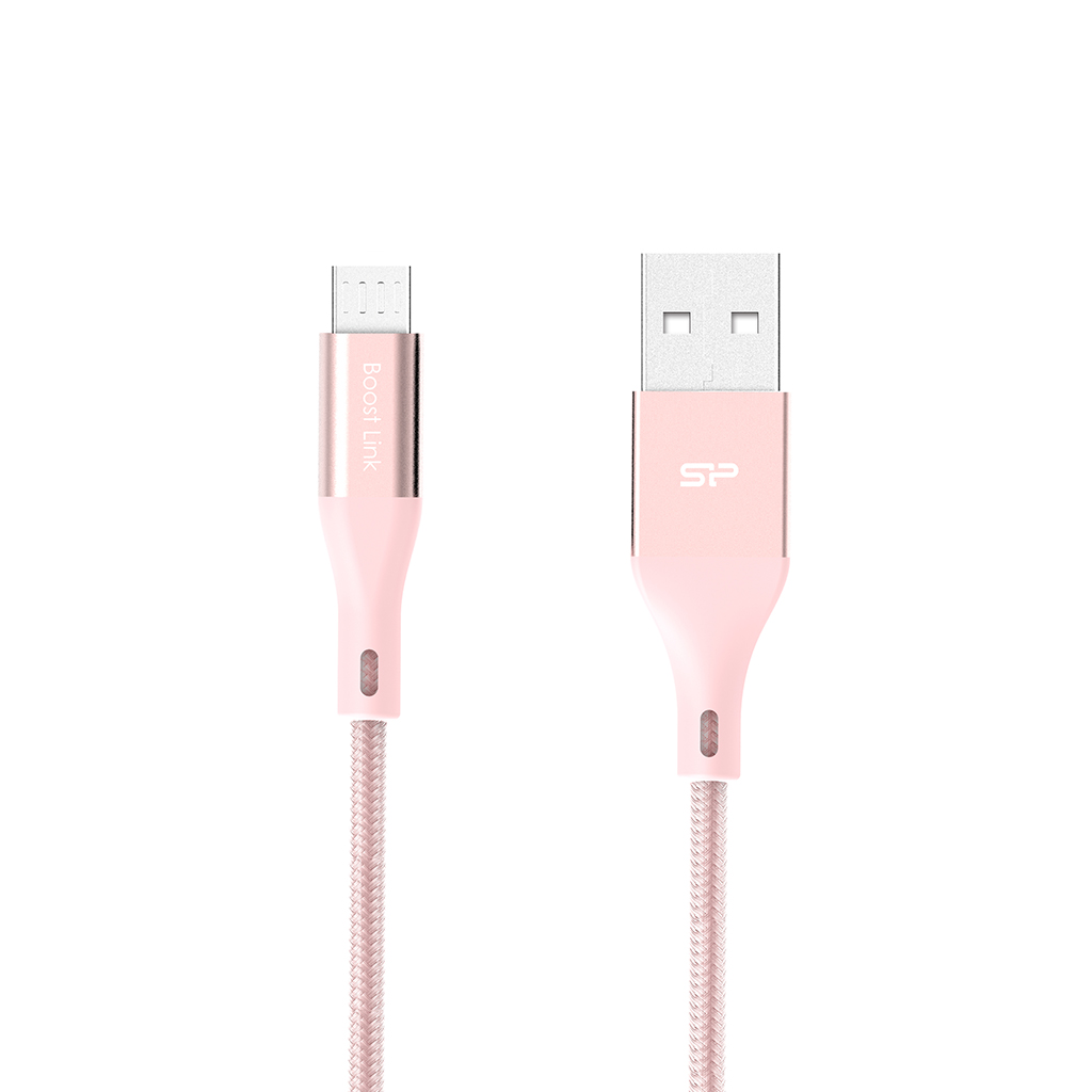 

Кабель USB 2.0(Am)-Micro USB 2.0(Bm) быстрая зарядка, 1м, розовый Silicon Power (SP1M0ASYLK30AB1P)