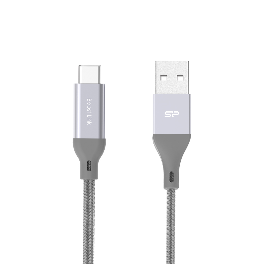 

Кабель USB-USB Type-C быстрая зарядка, 1м, серый Silicon Power (SP1M0ASYLK30AC1G)