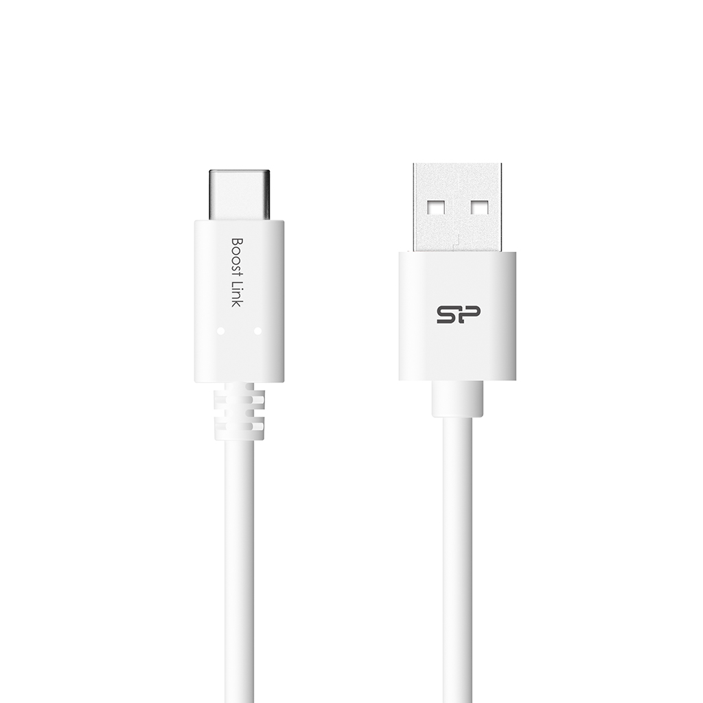 Кабель USB 2.0(Am)-USB 2.0 Type-C(m) быстрая зарядка, 1м, белый Silicon Power (SP1M0ASYLK10AC1W)