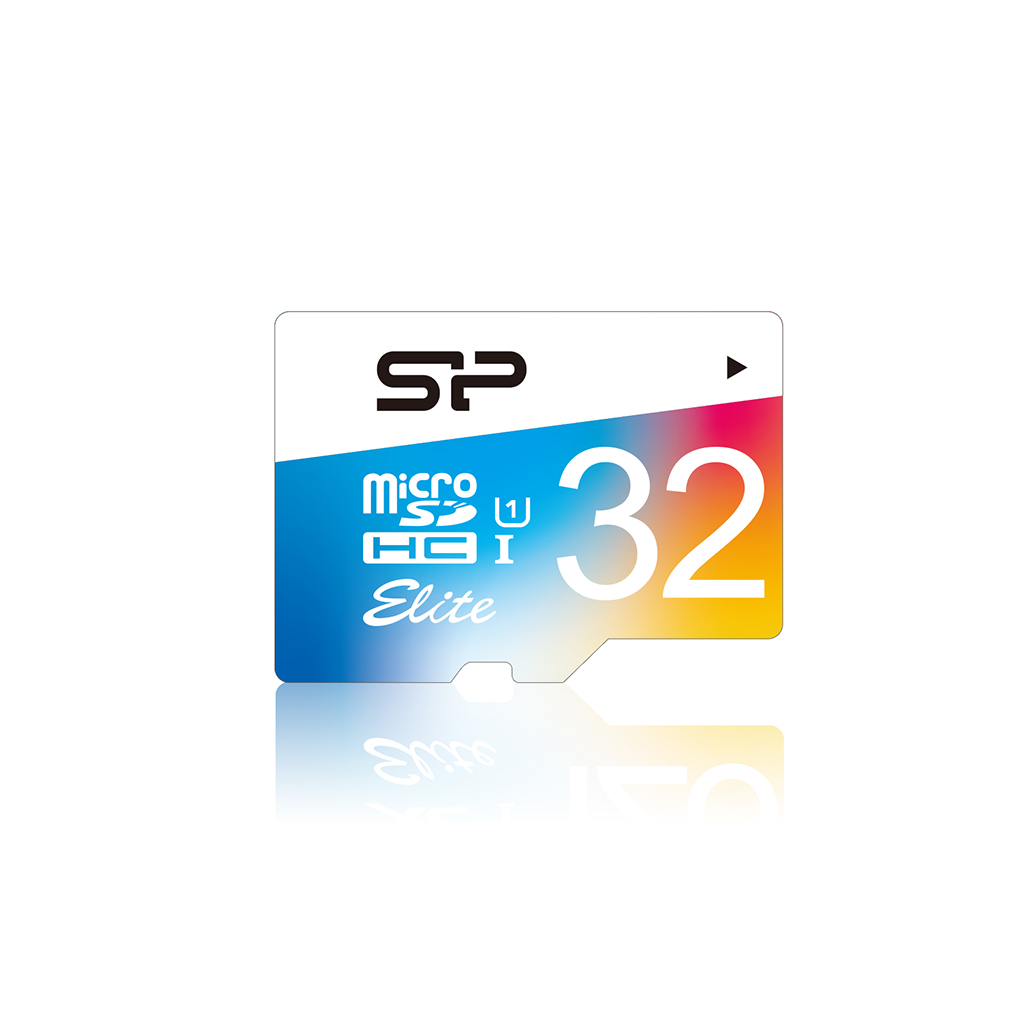 Карта памяти 32Gb microSDHC Silicon Power Elite Colorful Class 10 UHS-I + адаптер (SP032GBSTHBU1V21SP)