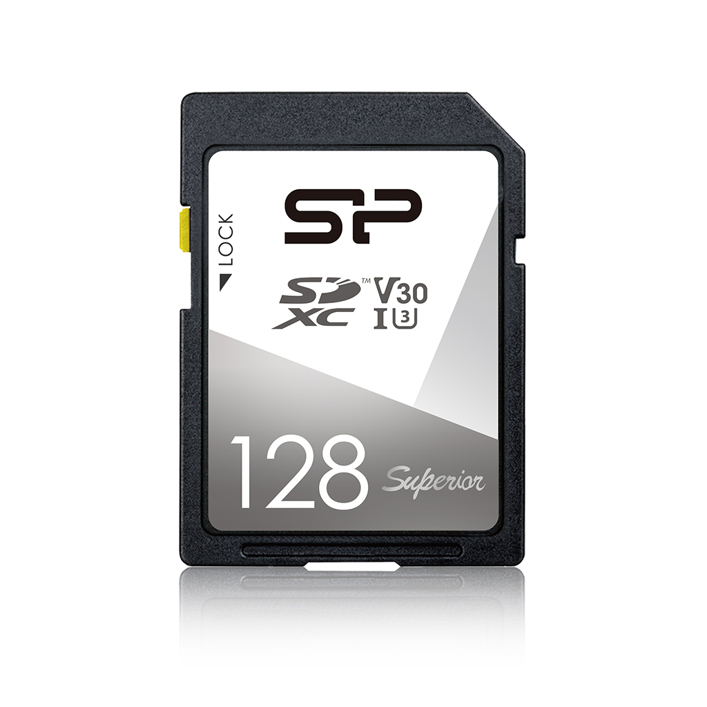 Карта памяти 128Gb SDXC Silicon Power Superior Class 10 UHS-I U3 (SP128GBSDXCV3V10)