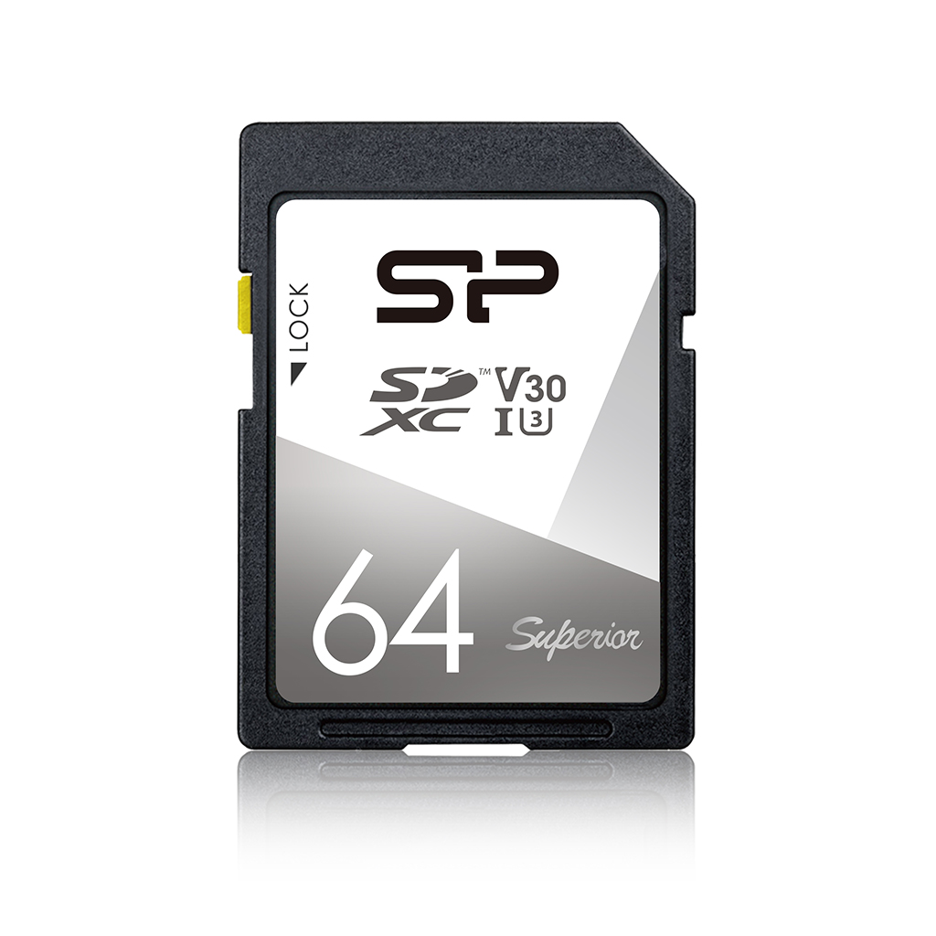 

Карта памяти 64Gb SDXC Silicon Power Superior Class 10 UHS-I U3, SP064GBSDXCV3V10