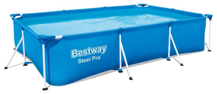 Бассейн каркасный прямоугольный Bestway Steel Pro, 300 см x 201 см, 3300 л (56404)