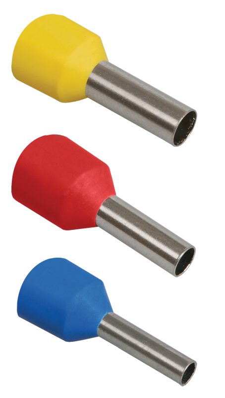 Наконечник НШВИ штыревой втулочный изолированный, 1.5 мм², медь, луженый, под опрессовку, красный, 100 шт., IEK Е1508 (UGN10-D15-03-08)