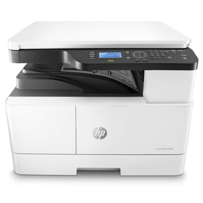 

МФУ лазерный HP LaserJet M438n, A3, ч/б, 22стр/мин (A4 ч/б), 1200x1200dpi, сетевой, USB (8AF43A), M438n