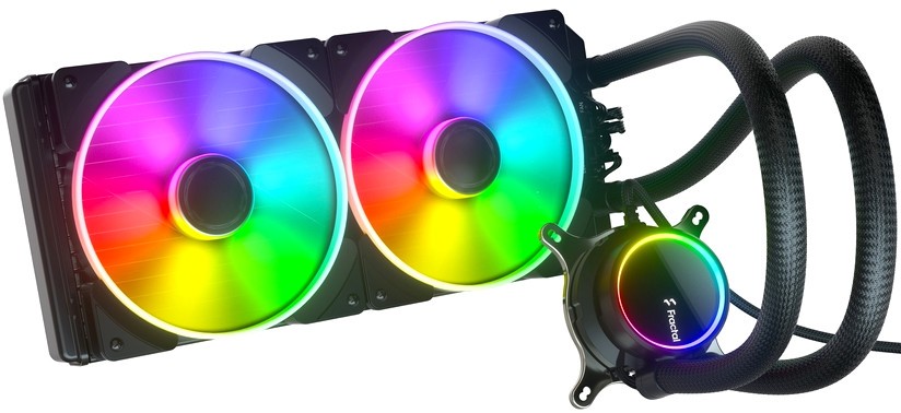 

Жидкостное охлаждение Fractal Design Celsius+ S28 Prisma для Socket 115x/2066/2011/2011-3/1356/1366/AM4/AM3/AM3+/FM1/AM2+/FM2/FM2+TR4/sWRX8, 2x140мм, RGB LED ( FD-W-2-S2802), Celsius+ S28 Prisma