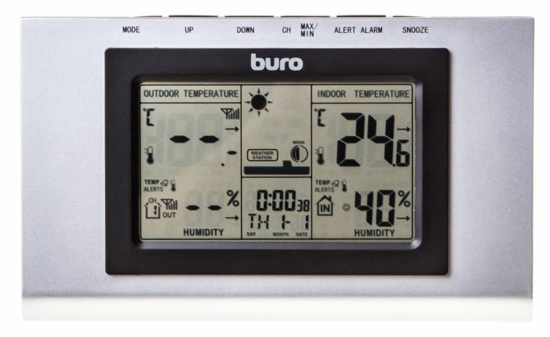 Метеостанция с беспроводным датчиком, Buro H127G