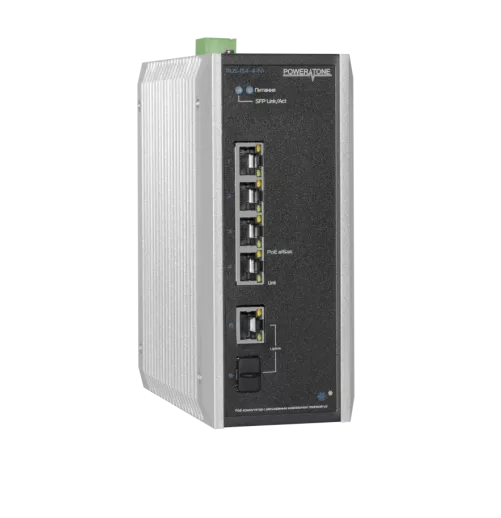 

Коммутатор Powertone PUS-154-4-1Vi, кол-во портов: 4x100 Мбит/с, кол-во SFP/uplink: 1x100 Мбит/с, PoE: 4шт.x30W (макс. 60W), PUS-154-4-1Vi