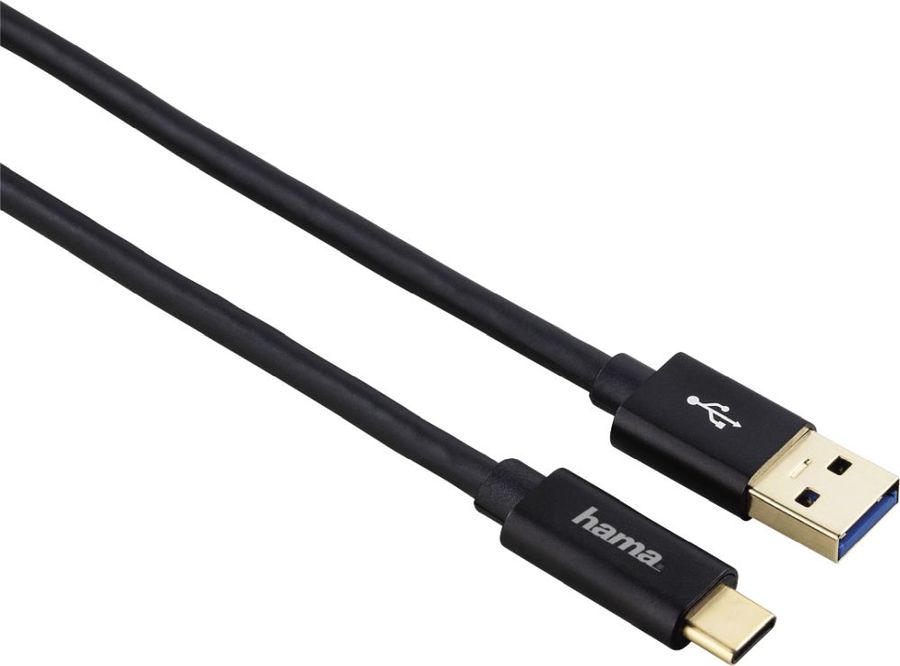 

Кабель Hama USB 3.1(AM)-Type-C, Позолоченные разъемы, 1м, черный (00135715)
