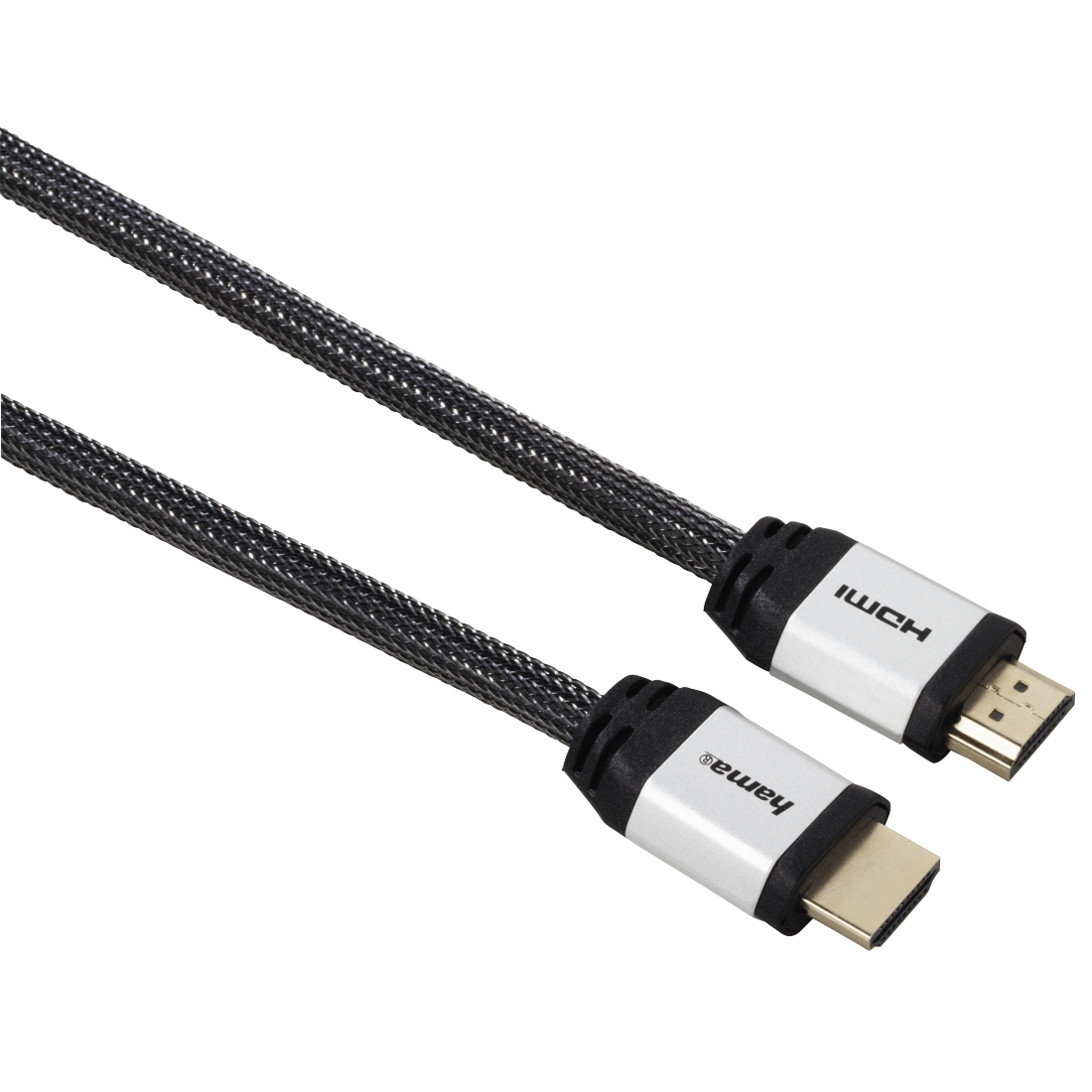 

Кабель HDMI(19M)-HDMI(19M), 2 м, серый Hama