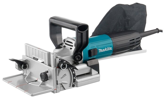 Фрезер ламельный (шпоночный) Makita PJ7000, сетевой, 710Вт, скорость вращения - 11000 об/мин, глубина фрезерования 20мм, кейс, 2.5кг