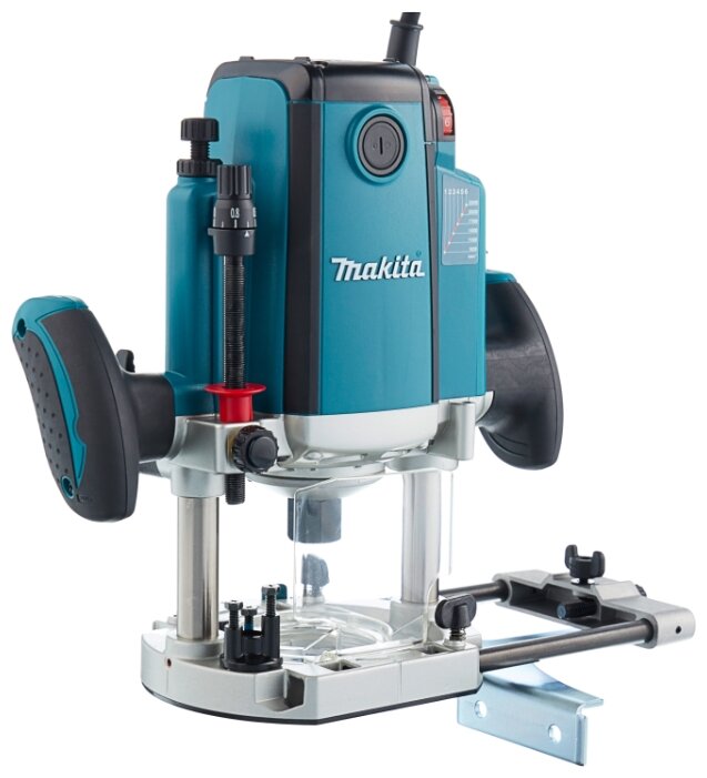 Фрезер вертикальный Makita RP2300FC, сетевой, 2300Вт, скорость вращения 9000 об/мин - 22000 об/мин, глубина фрезерования 70мм, размер цанги 12мм, регулировка скорости вращения, 6.1кг