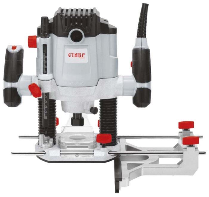 

Фрезер вертикальный СТАВР МФ-12/1800, сетевой, 1800Вт, скорость вращения 6000 об/мин - 22000 об/мин, глубина фрезерования 50мм, размер цанги 6; 8; 12мм, регулировка скорости вращения, 6кг, МФ-12/1800