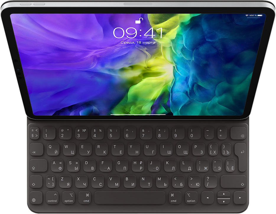 

Клавиатура Apple Smart Keyboard Folio для iPad Pro 11" (2-го поколения), черный (MXNK2RS/A), Smart Keyboard Folio
